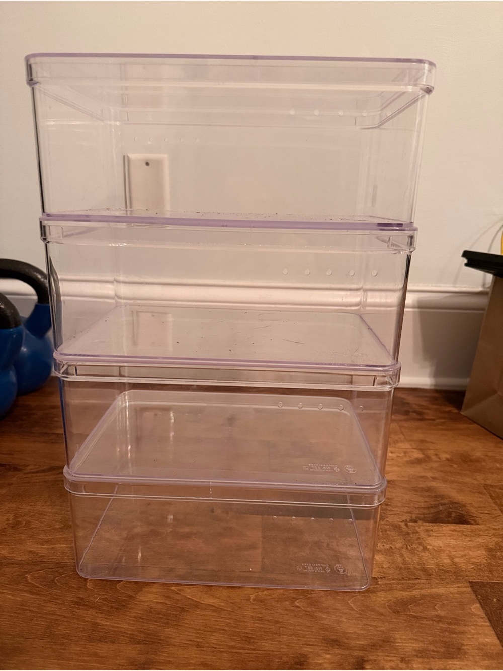 Clear Stackable Women's Shoe Storage Boxes - Transparent